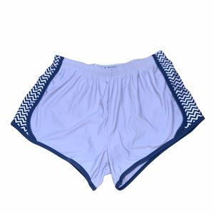 Purple Chevron Athletic Running Shorts